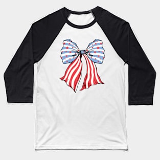 Coquette American Flag Funny Independence Day Baseball T-Shirt